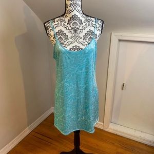 Angelique baby blue velvet size medium slip dress